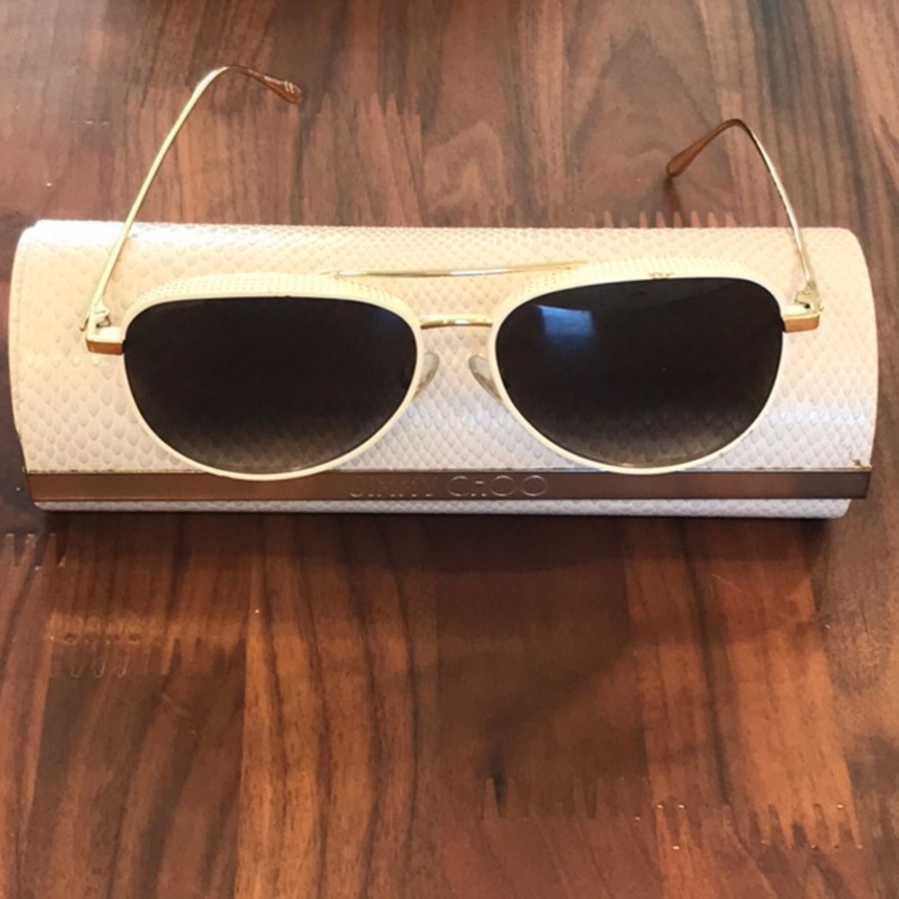 Jimmy Choo Pilot sunglasses 57mm white/gold